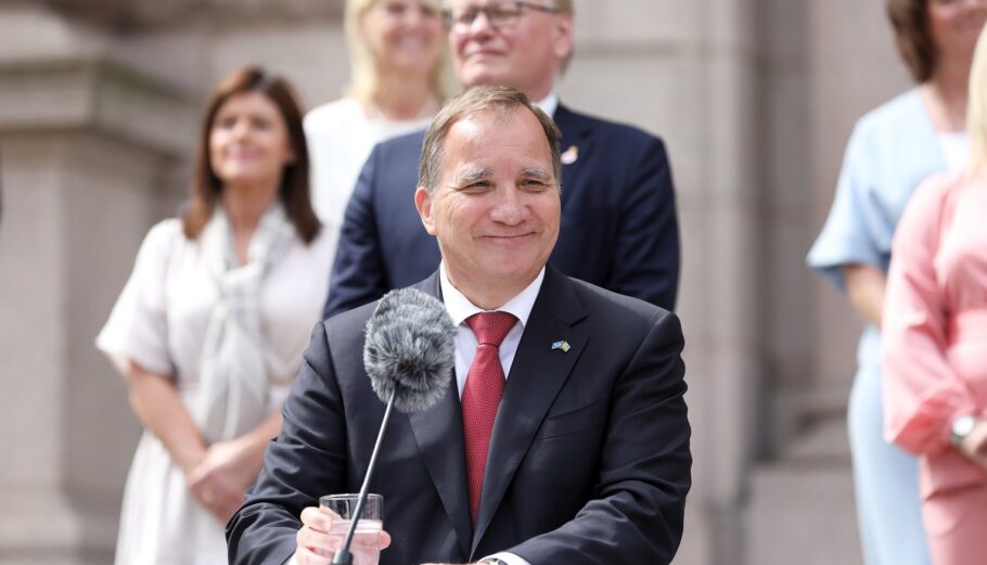 Ο πρωθυπουργός της Σουηδίας, Στέφαν Λεβέν ©EPA/ALI LORESTANI SWEDEN OUT