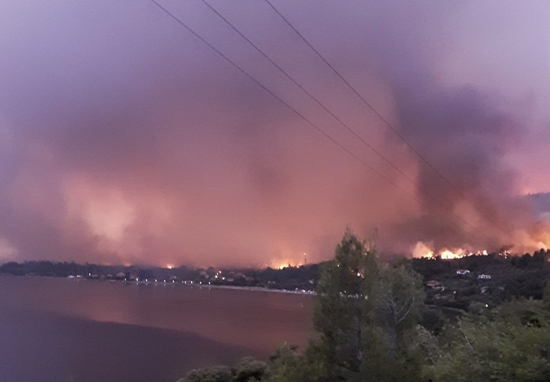 Πυρκαγιά στη Λίμνη Ευβοίας © Eurokinissi