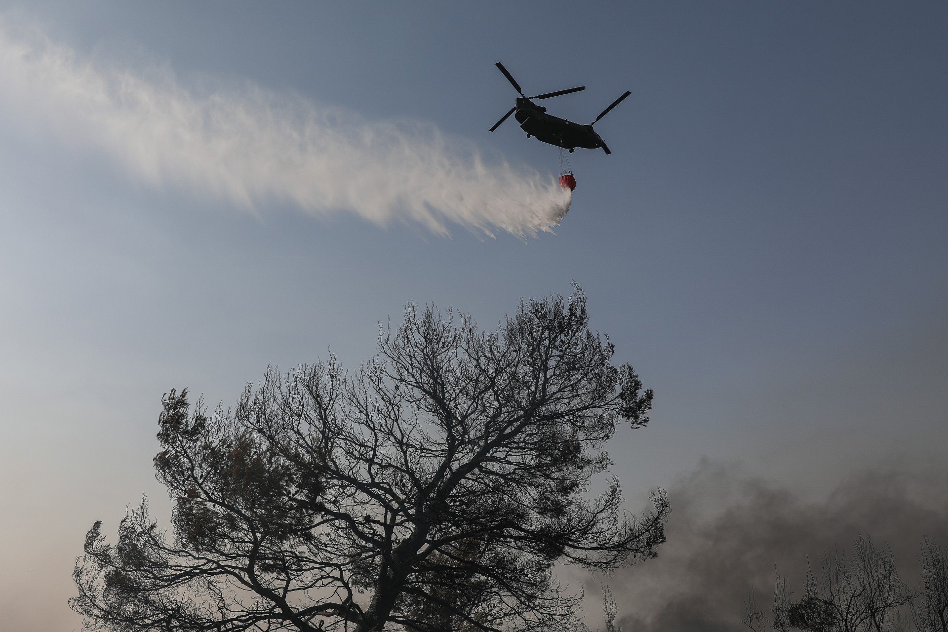 Σε πλήρη εξέλιξη η φωτιά στη Βαρυμπόμπη – Φλέγεται η Λίμνη Ευβοίας