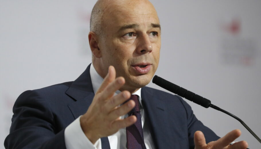 Ο υπουργός Οικονομικών της Ρωσίας Αντόν Σιλουάνοφ © EPA/YURI KOCHETKOV