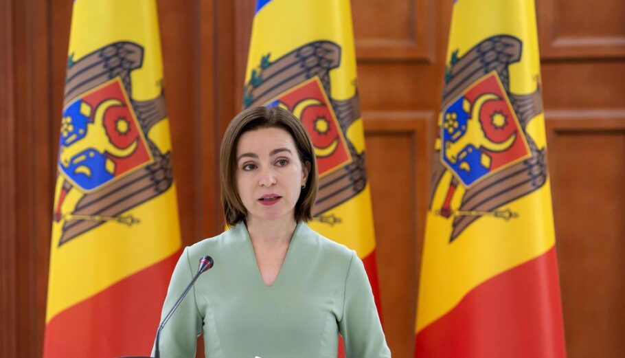 Η Πρόεδρος της Μολδαβίας, Maia Sandu © EPA/DUMITRU DORU