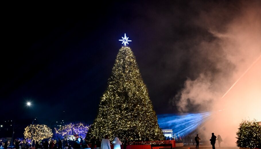 Χριστουγεννιάτικο δέντρο του Experience Park © EUROKINISSI