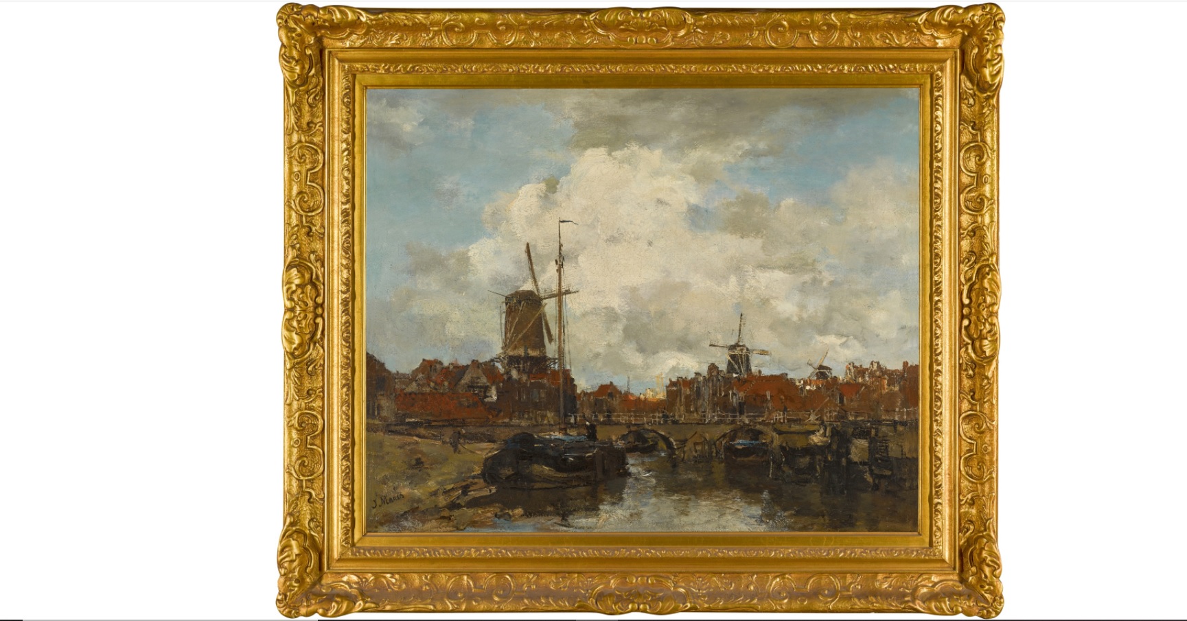 Το έργο του Ολλανδού ζωγράφου Jacob Henricus Maris «The Three Windmills» © Sotheby's