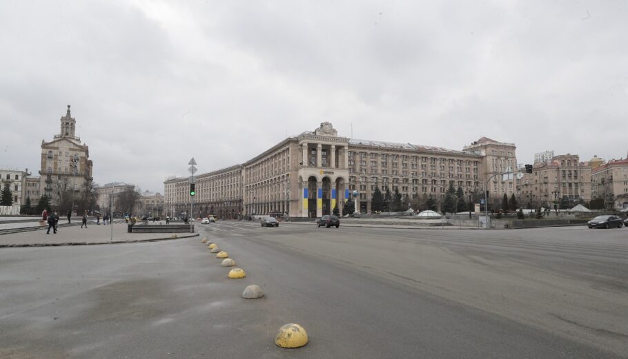 H Πλατείας Ανεξαρτησίας στο Κίεβο © EPA/SERGEY DOLZHENKO