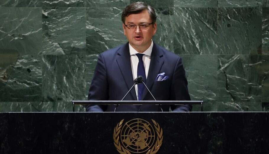 Ο υπουργός Εξωτερικών της Ουκρανίας, Ντμίτρο Κούλεμπα © EPA/JASON SZENES