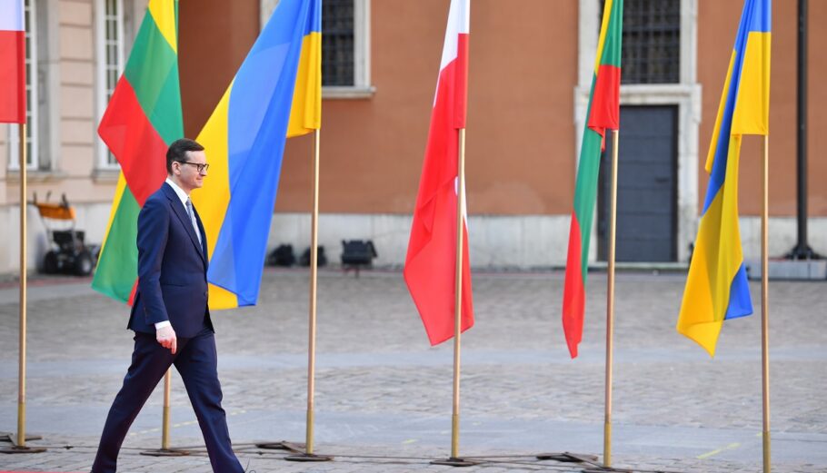 Ο Πολωνός πρωθυπουργός Ματέους Μοραβιέτσκι © EPA/RADEK PIETRUSZKA POLAND OUT