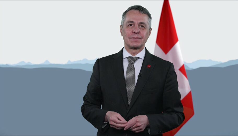 Ο πρόεδρος της Ελβετικής Συνομοσπονδίας Ιγκνάσιο Κασίς © Twitter / Ignazio Cassis