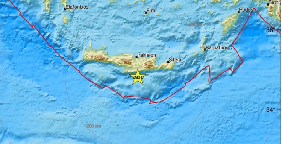 Σεισμός στην Κρήτη © emsc-csem.org