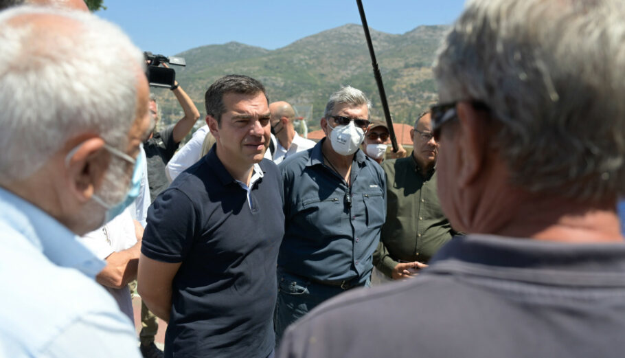 Επίσκεψη του προέδρου του ΣΥΡΙΖΑ Αλέξη Τσίπρα στην Σάμο © Eurokinissi