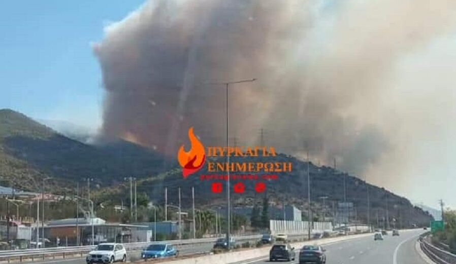 Φωτιά Νέα Πέραμος © facebook.com/pyrkagia.enhmerwsh/