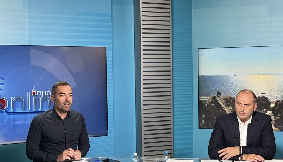 Ο Υφυπουργός Υποδομών και Μεταφορών, αρμόδιος για τις υποδομές, Γιώργος Καραγιάννης σε συνέντευξή του στο TV100 και την εκπομπή «Δημότης Online» © ΔΤ