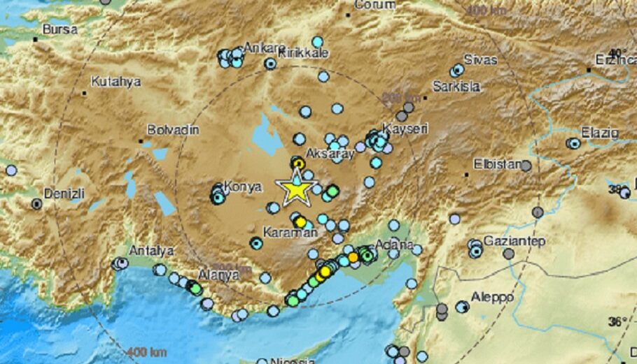 Σεισμός στην Τουρκία © twitter/LastQuake - EMSC