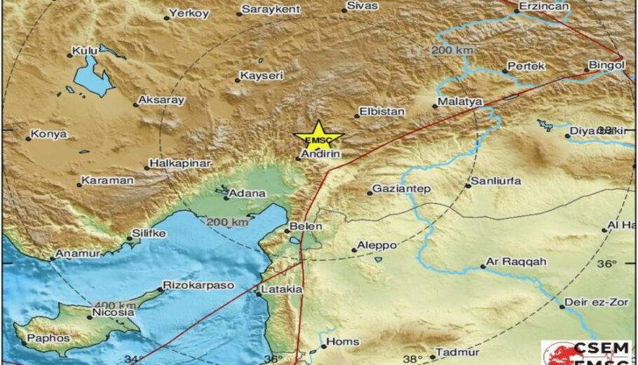 Σεισμός 5 Ρίχτερ Τουρκία @ EMSC