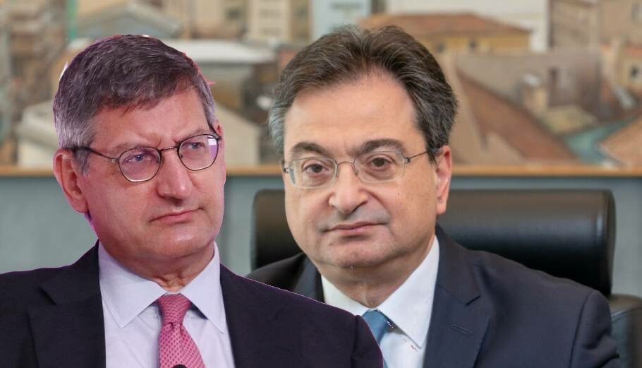 Οι CEOs των ΕΤΕ και Eurobank, Παύλος Μυλωνάς και Φωκίων Καραβίας © ETE / Eurobank / PowerGame.gr