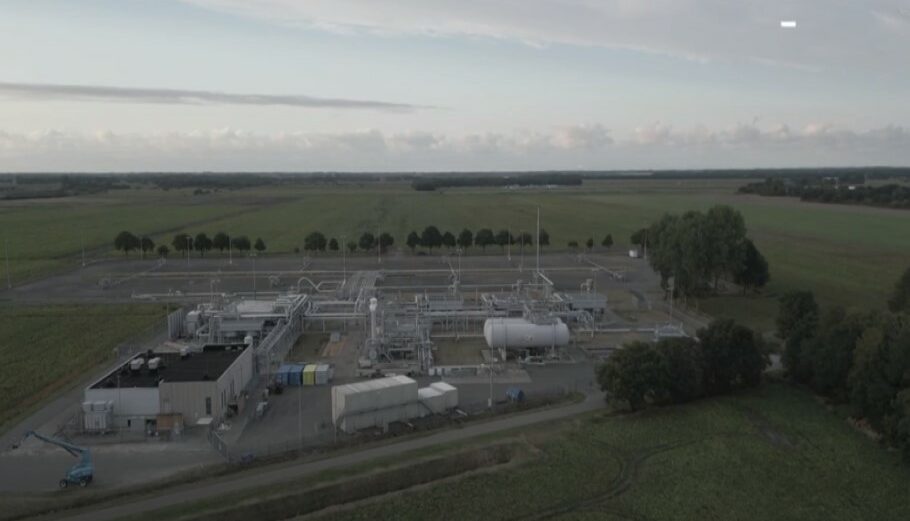 H μονάδα παραγωγής φυσικού αερίου στο Γκρόνινγκεν της Ολλανδίας © YouTube/screenshot