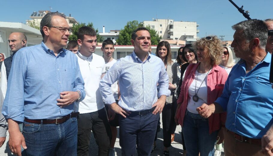 Επίσκεψη του προέδρου του ΣΥΡΙΖΑ, Αλέξη Τσίπρα, στο νομό Θεσσαλονίκης @ Eurokinissi /ΒΑΣΙΛΗΣ ΒΕΡΒΕΡΙΔΗΣ