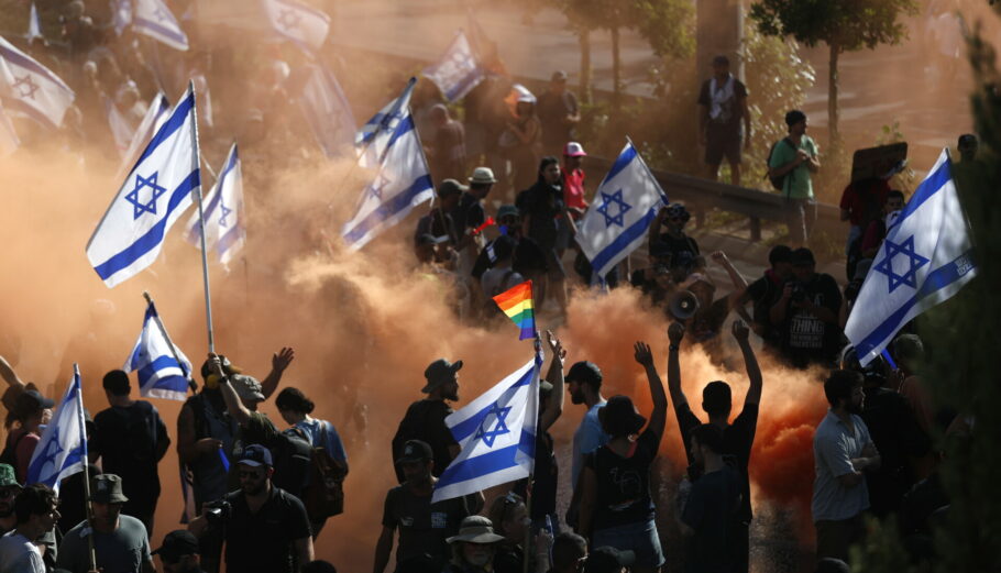Διαδηλώσεις κατά του Νετανιάχου στο Ισραήλ © EPA/ATEF SAFADI