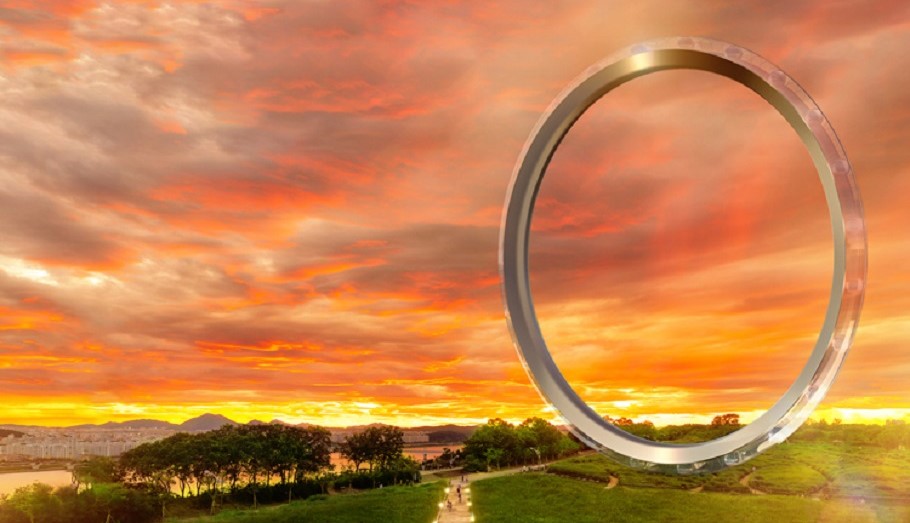 Seoul ring @https://english.seoul.go.kr/futuristic-landmark-of-seoul-ring-to-be-constructed-in-haneul-park-sangam-dong-by-2025/