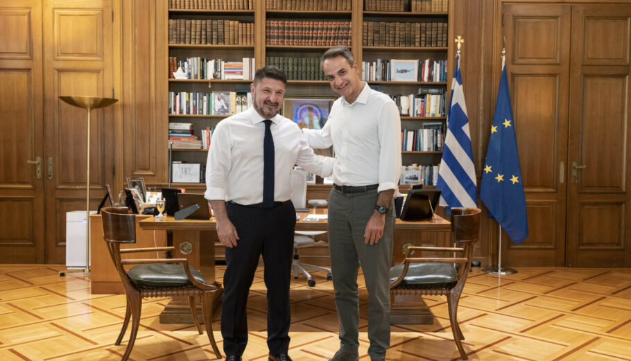 Ο Νίκος Χαρδαλιάς και ο Κυριάκος Μητσοτάκης © Γραφείο Τύπου Πρωθυπουργού