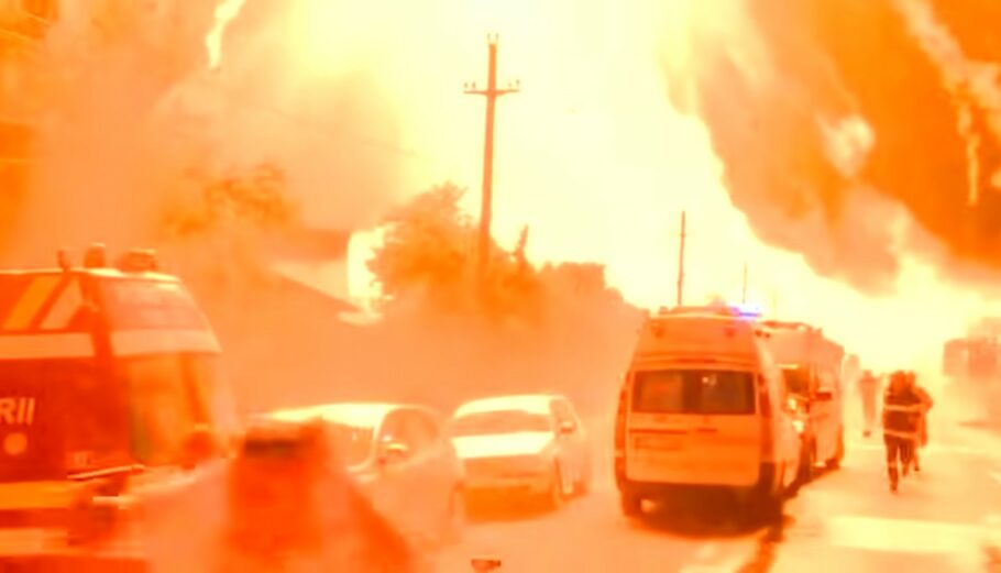 Έκρηξη σε πρατήριο καυσίμων στη Ρουμανία © Youtube/ printscreen