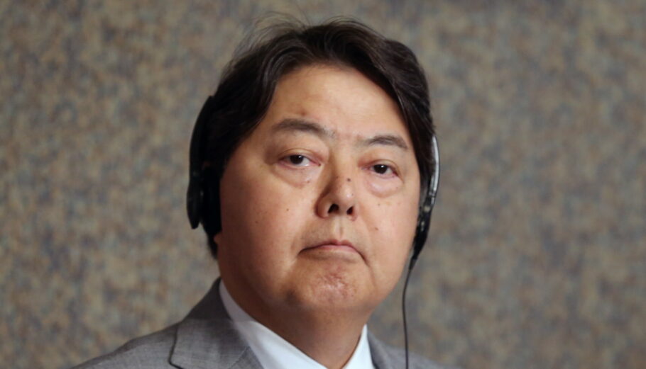 Ο υπουργός Εξωτερικών της Ιαπωνίας, Γιοσιμάσα Χαγιάσι ©Eurokinissi