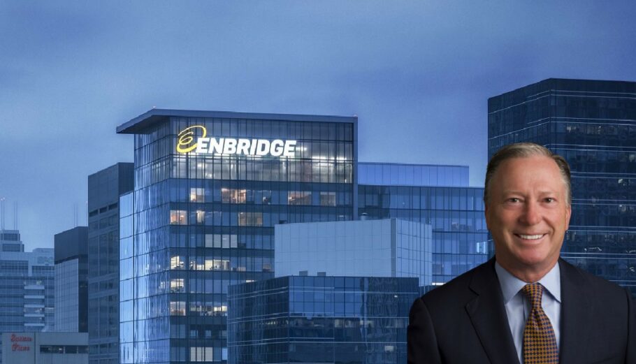 Ο CEO της καναδικής Enbridge, Γκρεγκ Έμπελ με φόντο την ενεργειακή εταιρεία © enbridge.com / PowerGame.gr