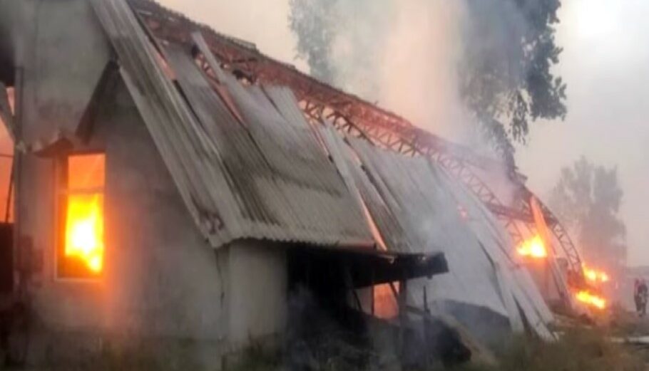 Καταστροφές σε κτίριο από επίθεση ρωσικού drone © YouTube (screenshot)
