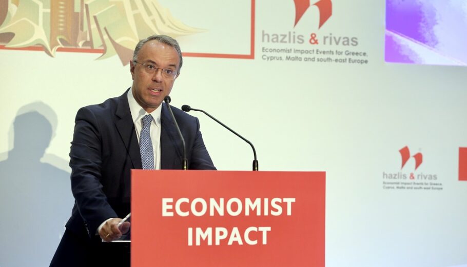 O Xρήστος Σταϊκούρας στο Συνέδριο του Economist, στη Θεσσαλονίκη, με θέμα τη Διαχείριση των Φυσικών Καταστροφών@ΔΤ