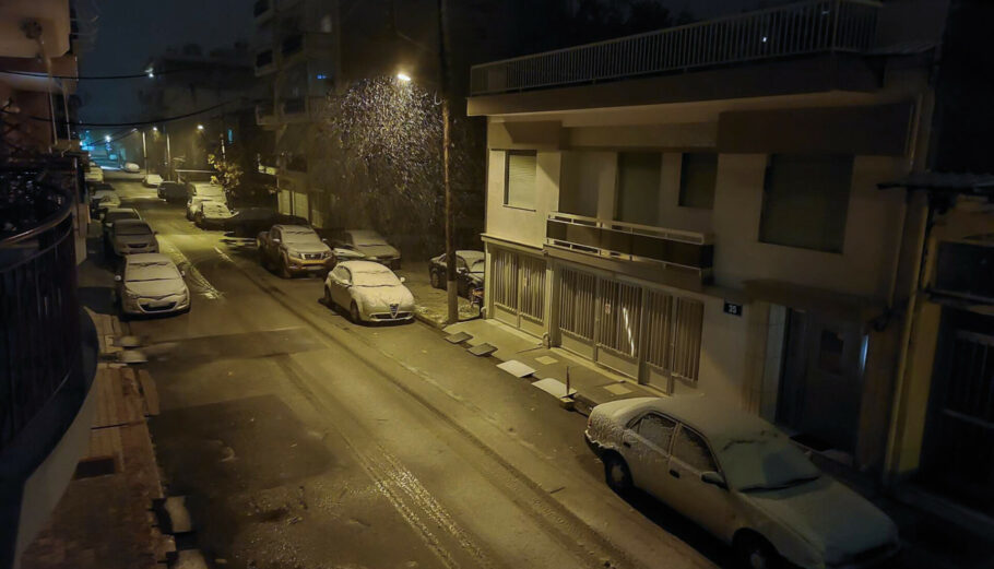 Χιονόπτωση στην Πτολεμαΐδα του νομού Κοζάνης τα ξημερώματα της Κυριακής@eurokinissi