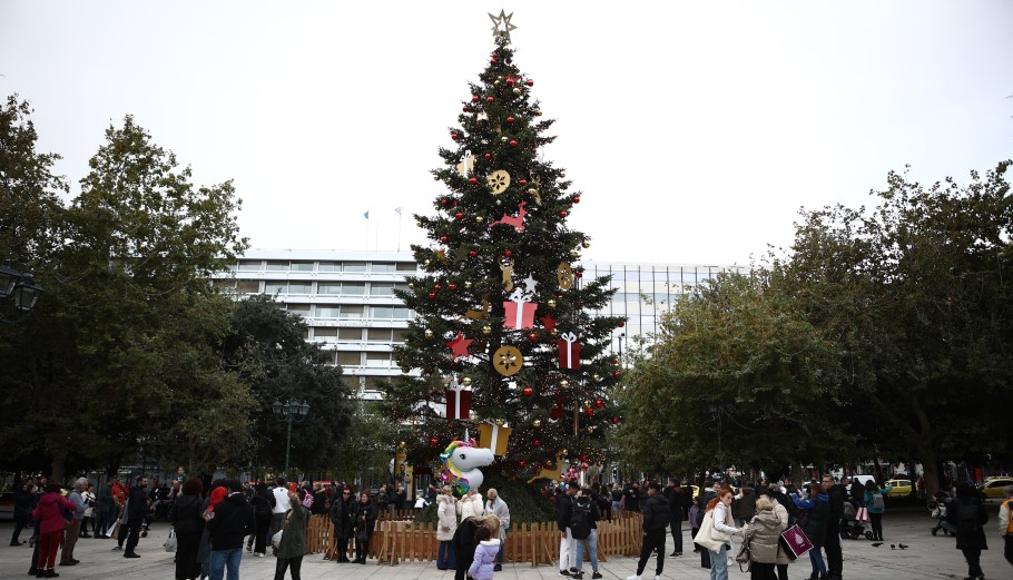 Το χριστουγεννιάτικο δέντρο στο Σύνταγμα © EUROKINISSI/ΒΑΣΙΛΗΣ ΡΕΜΠΑΠΗΣ