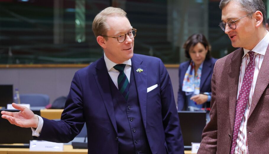 Ο υπουργός Εξωτερικών της Σουηδίας Τομπίας Μπίλστρομ © EPA/OLIVIER MATTHYS