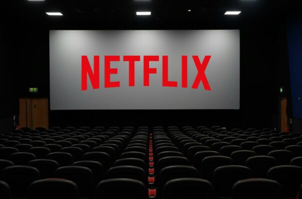 Το λογότυπο του Netflix σε κινηματογραφική οθόνη © Netflix / Unsplash / powergame.gr