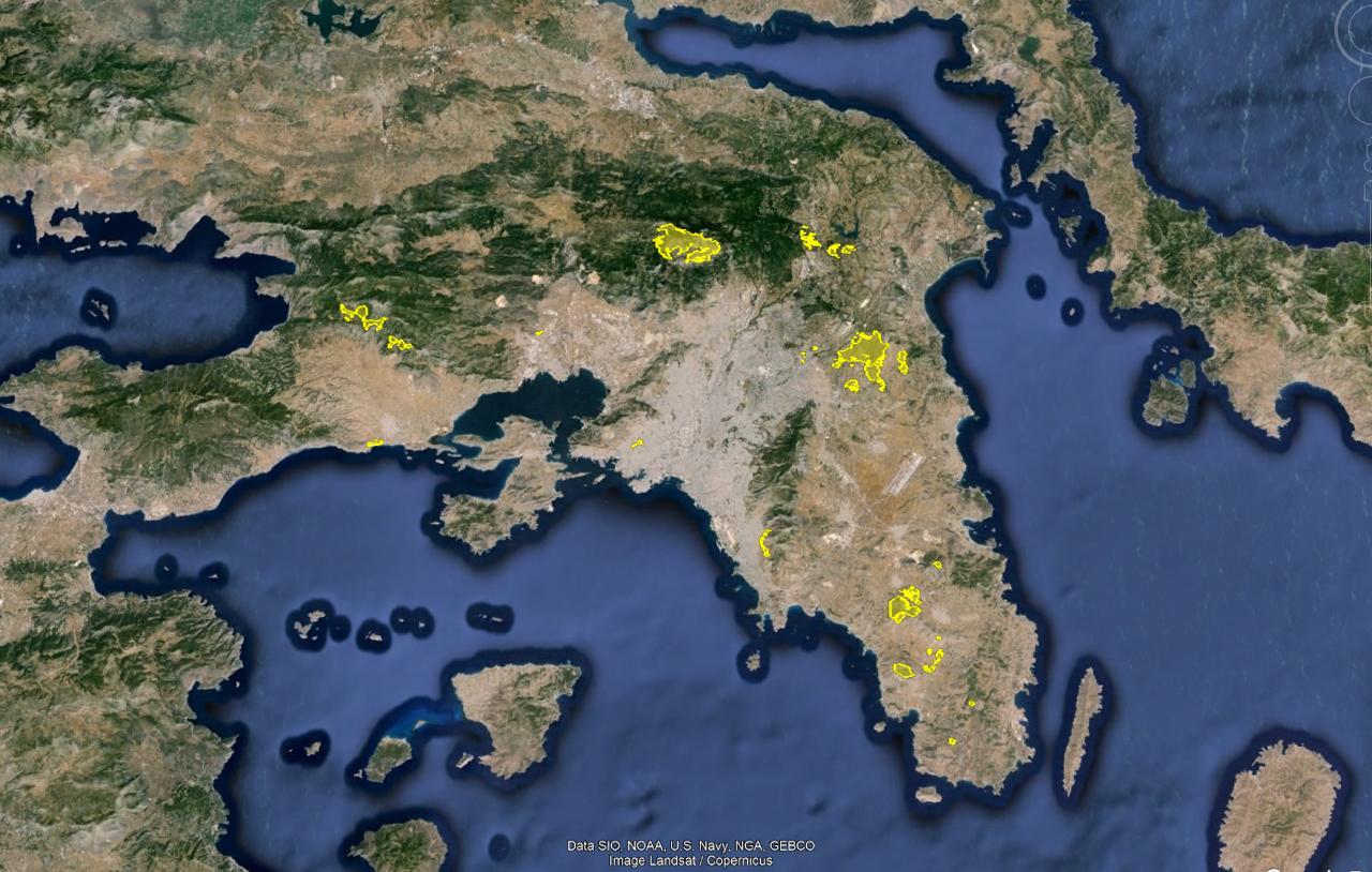  Χάρτες με τις περιοχές παρέμβασης-Αττική © ΔΤ