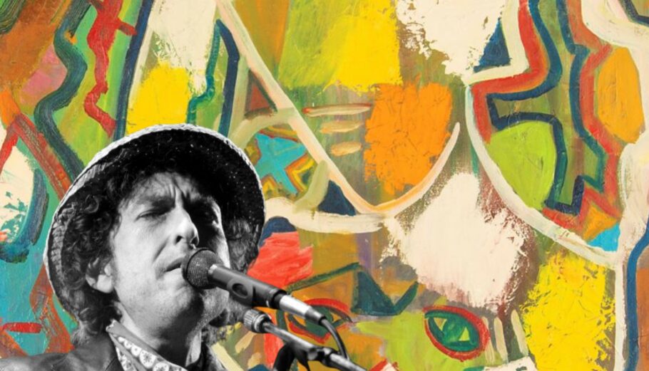 Ο πίνακας του Μπομπ Ντίλαν από την εποχή του Woodstock που βγαίνει σε δημοπρασία © RRauction / EPA/ISTVAN BAJZAT GERMANY OUT / powergame.gr