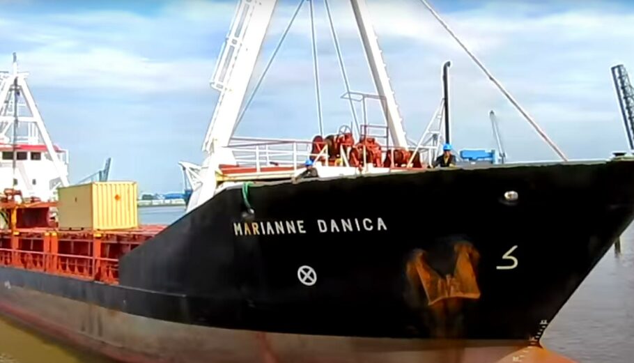 Το πλοίο Marianne Danica που απαγόρευσε η Ισπανία να ελλιμενιστεί © Printscreen Youtube