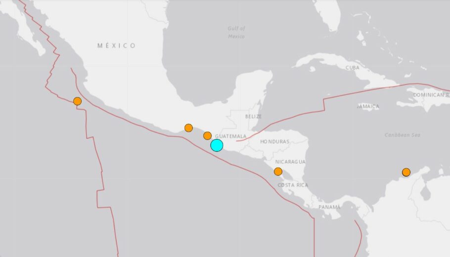 Σεισμός στο Μεξικό © Γεωλογικό Ινστιτούτο των ΗΠΑ (USGS)