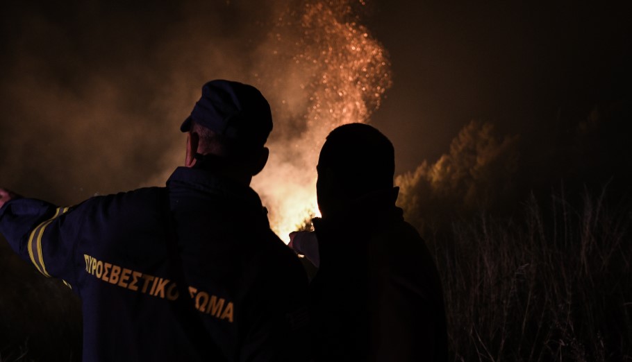 Πυροσβέστες σε δασική πυρκαγιά © EUROKINISSI/ΓΙΑΝΝΗΣ ΣΠΥΡΟΥΝΗΣ