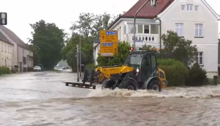 Πλημμύρες στη Γερμανία λόγω ισχυρών βροχοπτώσεων © Printscreen Glomex