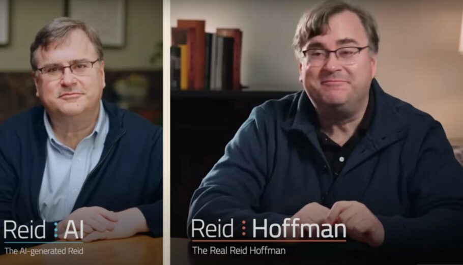 Ο Ρέιντ Χόφμαν συνομιλεί με τον ψηφιακό του δίδυμο ReidAI © YouTube/Reid Hoffman