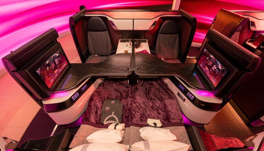 Η νέα σουίτα της business class της Qatar Airways © Qatar Airways