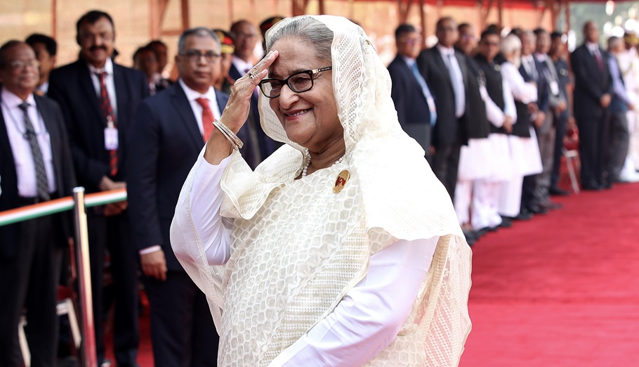 Η Πρωθυπουργός του Μπανγκλαντές Σεΐχ Χασίνα © EPA/HARISH TYAGI