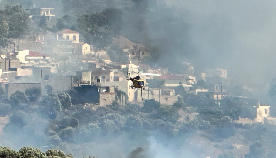 Πυρκαγιά στο Ρέθυμνο © Eurokinissi