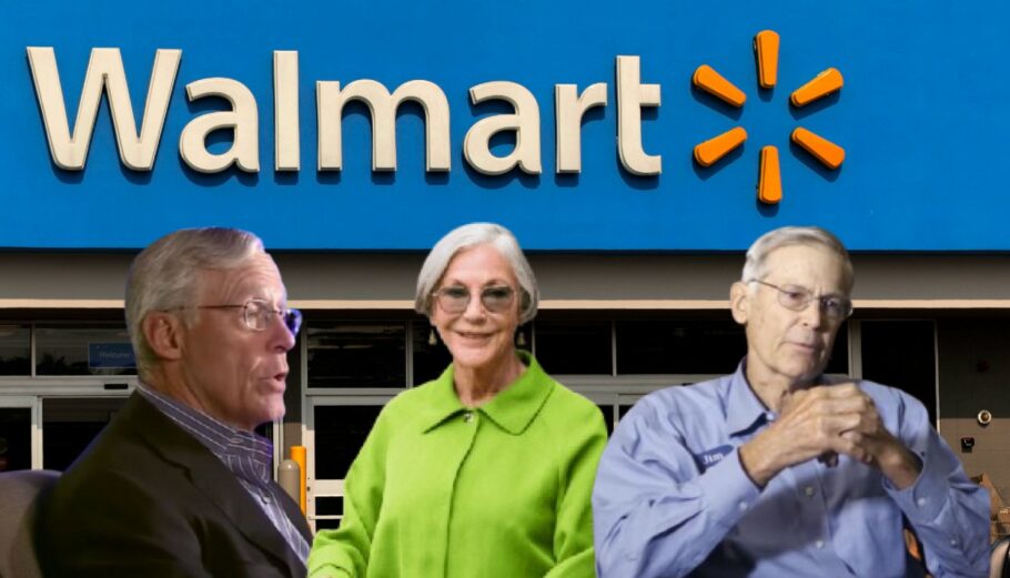 Τα αδέρφια Walton, Rob, Alice και κληρονόμοι της Walmart © EPA /CJ GUNTHER/ YouTube, printscreen / alicelwaltonfoundation.org