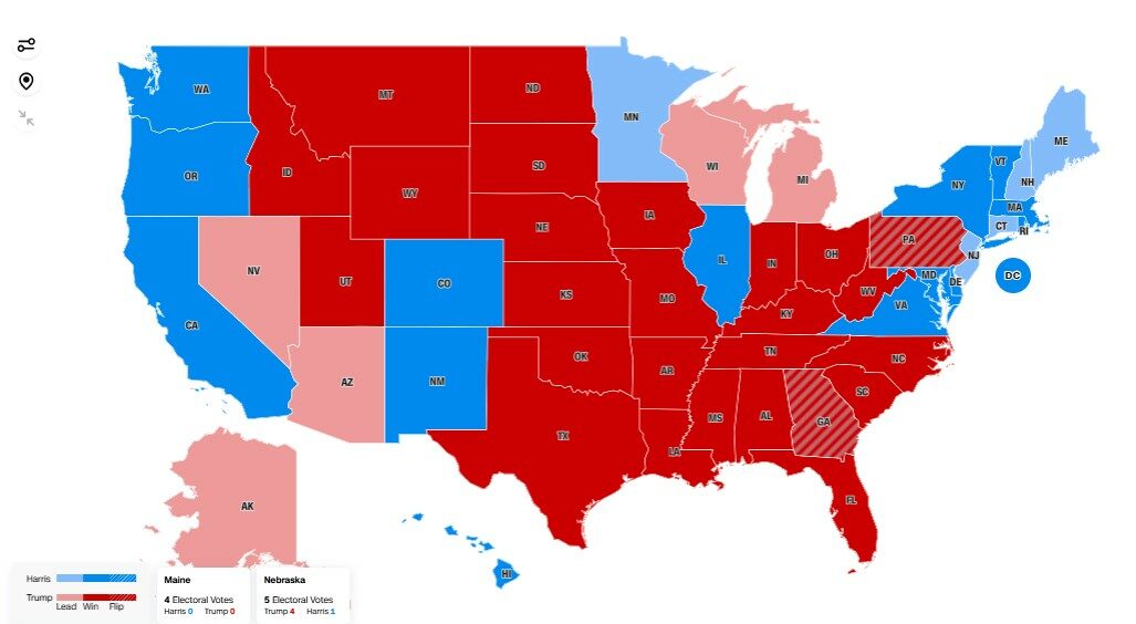 Εκλογές ΗΠΑ 2024, ο χάρτης των πολιτείων