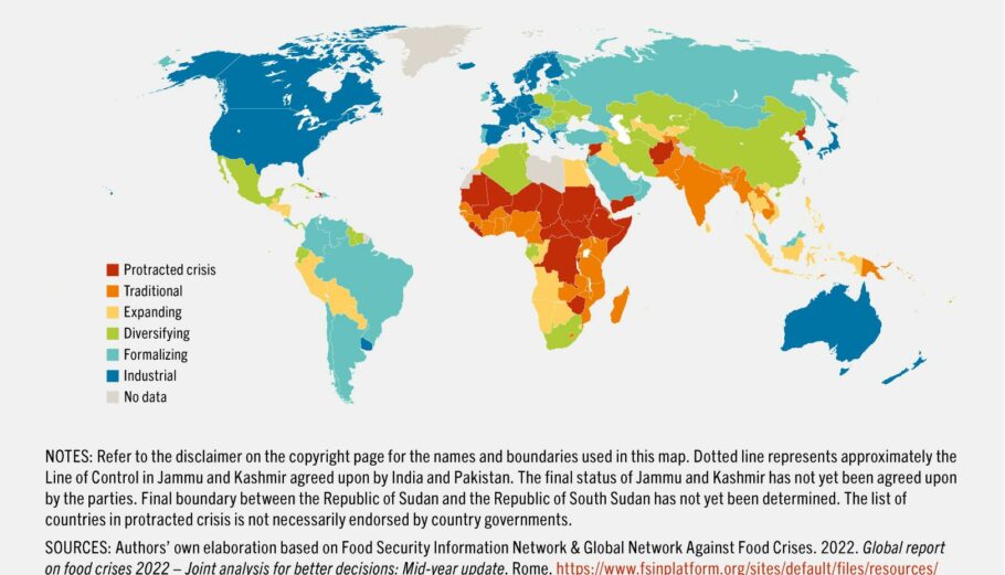 Χάρτης του παγκόσμιου αγροδιατροφικού συστήματος ©FAO
