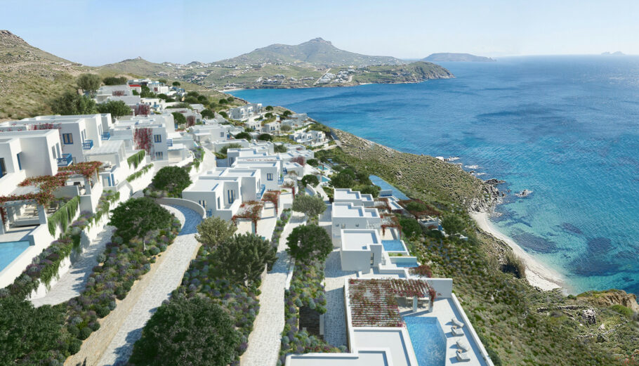 Η μακέτα του Mykonos Project © press.fourseasons.com/