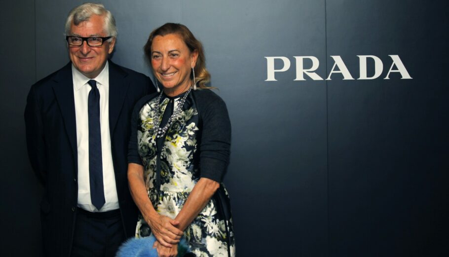 Η Miuccia Prada και ο σύζυγός της Patrizio Bertelli © EPA/YM YIK